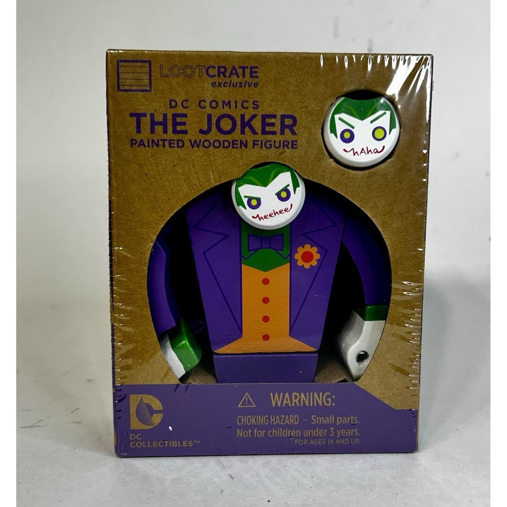 LOOT CRATE/The JOKER/Exclusive DC Comics/Painted Wood Figure